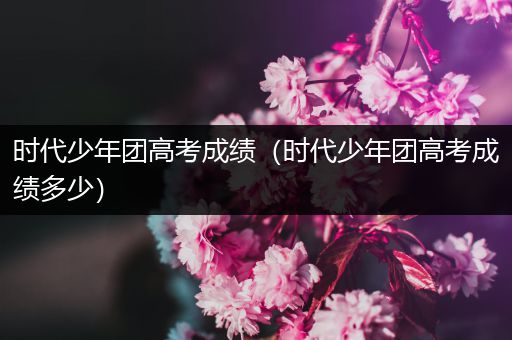 时代少年团高考成绩（时代少年团高考成绩多少）