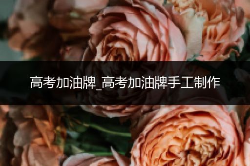 高考加油牌_高考加油牌手工制作