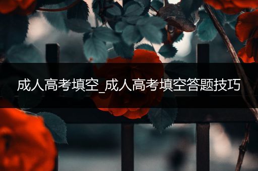 成人高考填空_成人高考填空答题技巧
