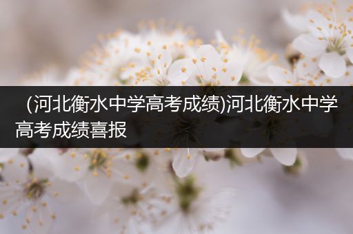 （河北衡水中学高考成绩)河北衡水中学高考成绩喜报
