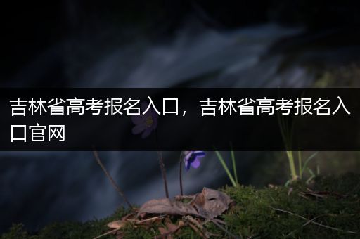 吉林省高考报名入口，吉林省高考报名入口官网
